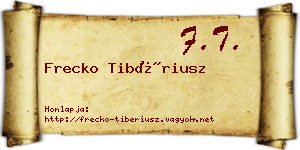Frecko Tibériusz névjegykártya
